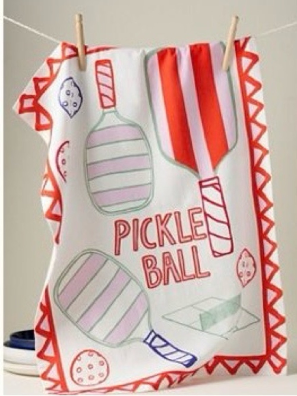 Anthropologie Amuse La Bouche Hobby Tea Towel - Pickle Ball